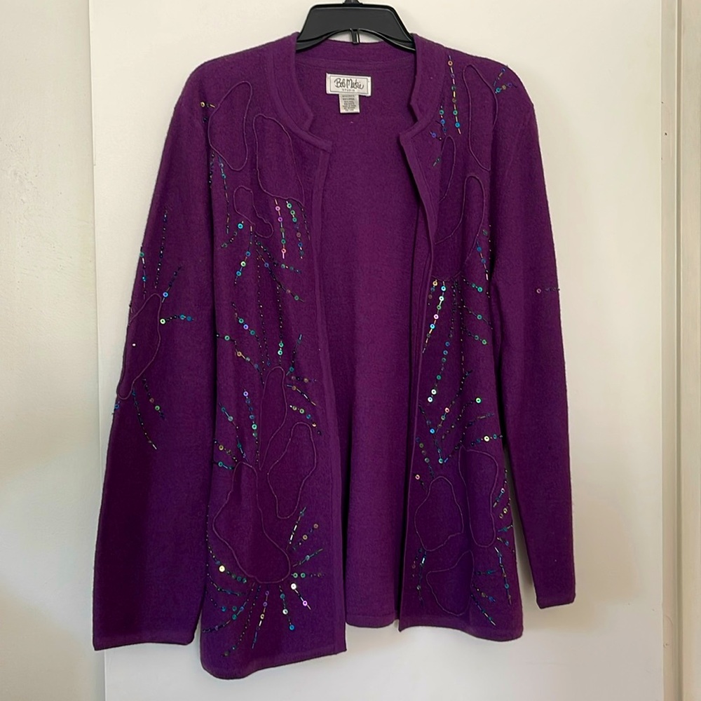 Bob Mackie sweater. Large. Embellished.